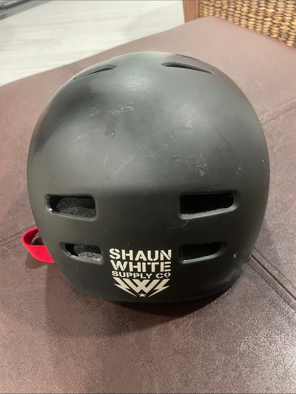 Shaun White Black Helmet with Red Strap